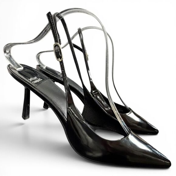 Jeffrey Campbell Shoes - jeffrey campbell pointed toe patent slingbacks whimsigoth black women's pumps 10